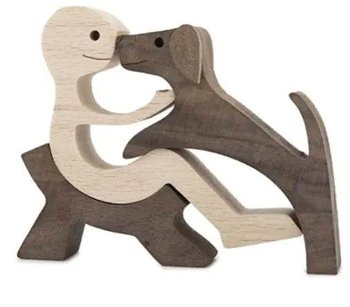 Canine Wood Carving Decor