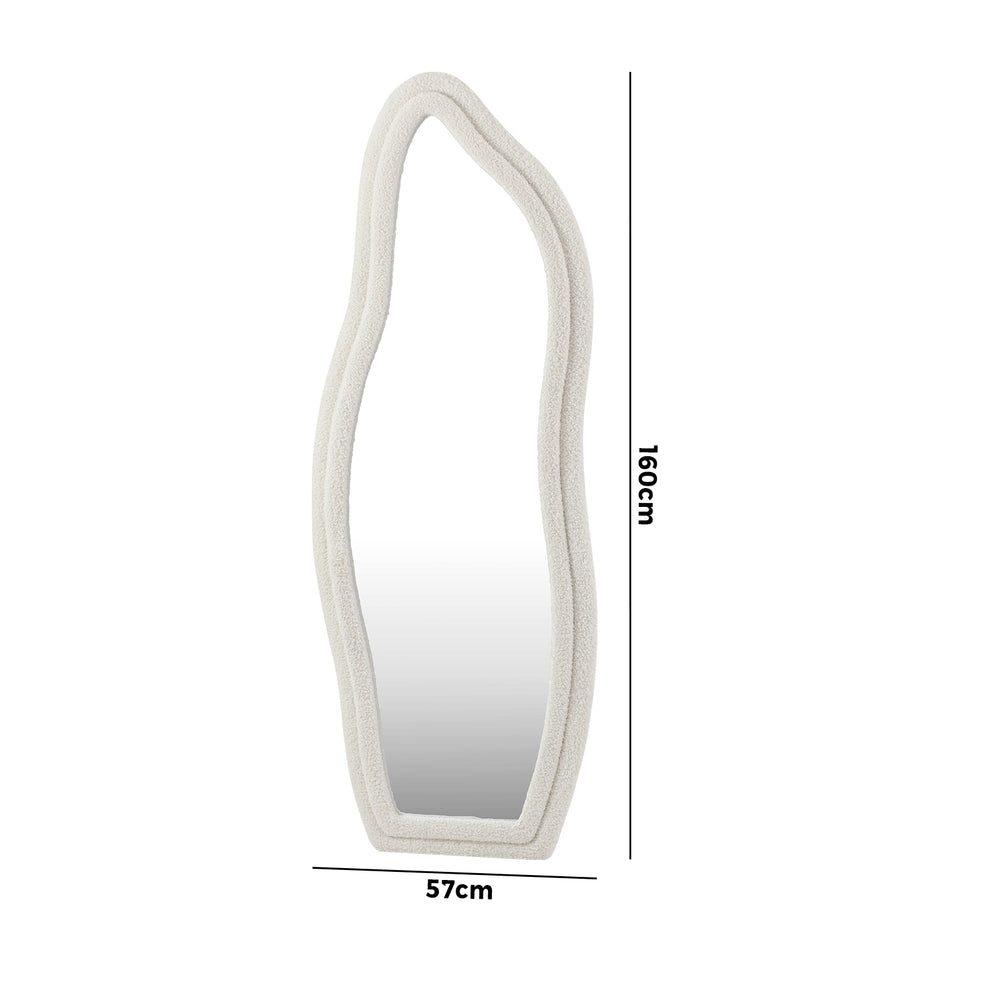 Full Length Boucle Floor Mirror 160cm