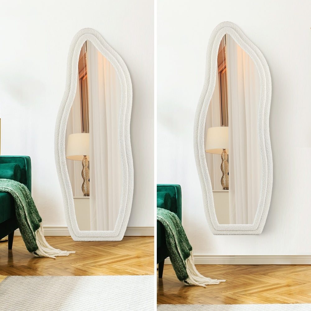 Full Length Boucle Floor Mirror 160cm