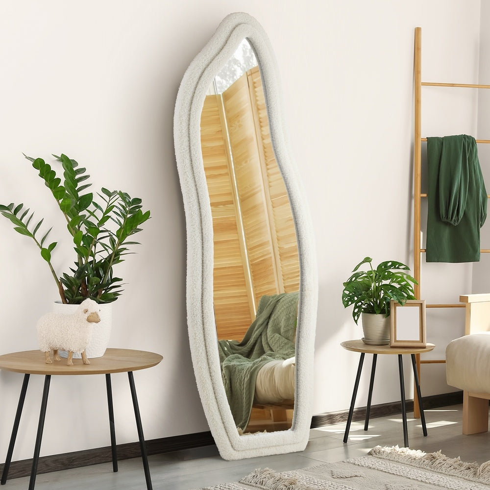 Full Length Boucle Floor Mirror 160cm