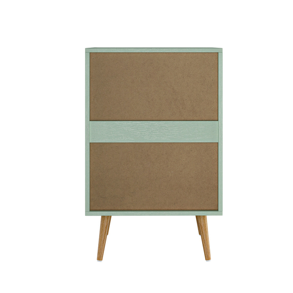 Green 3 Chest of Drawers Tallboy