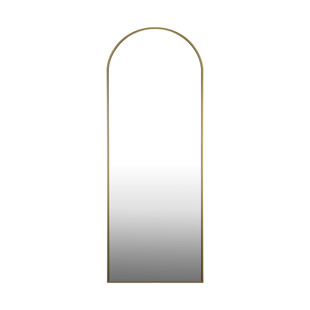 Gold Metal Frame Arched Full Length Free Standing Mirror