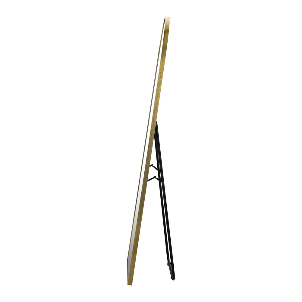 Gold Metal Frame Arched Full Length Free Standing Mirror