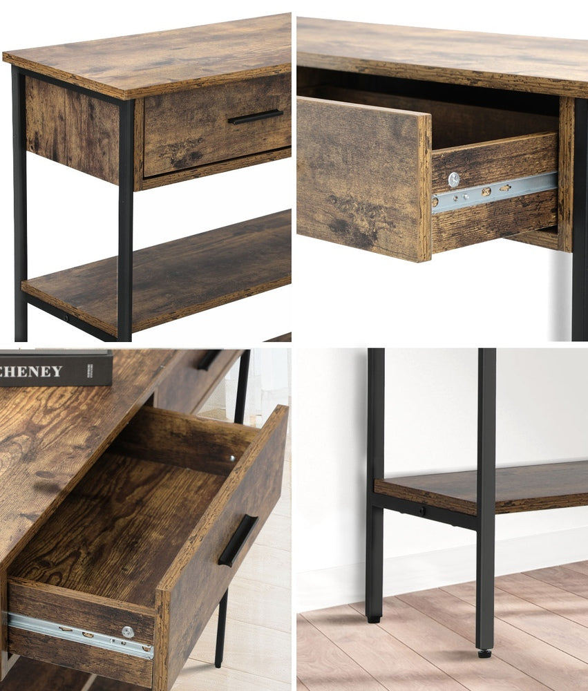 Rustic Hallway Console Table with Two Drawers.
