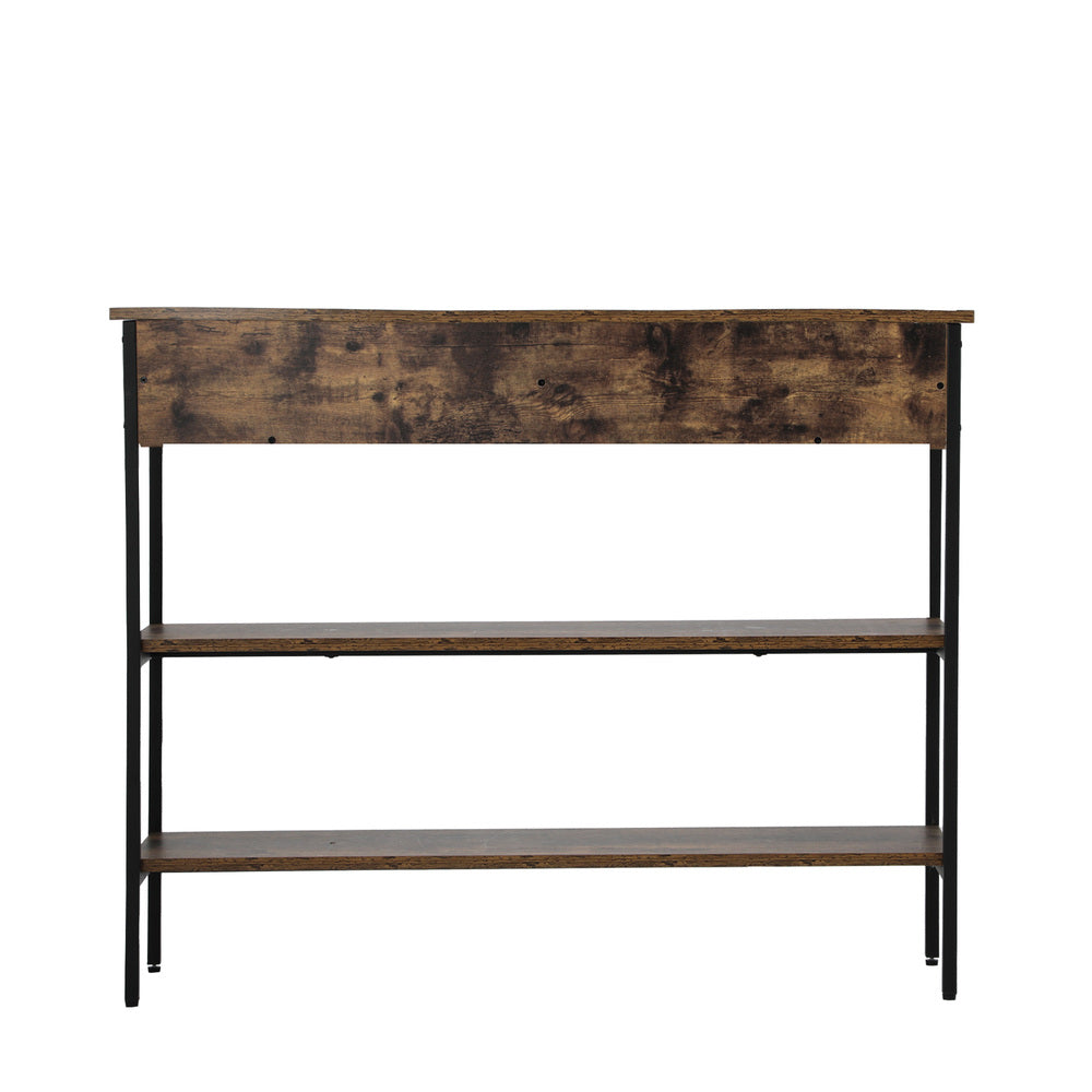 Rustic Hallway Console Table with Two Drawers.