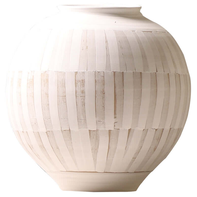 Wabi-Sabi Inspired Earthenware Pot – Rustic Minimalist Home Accent.