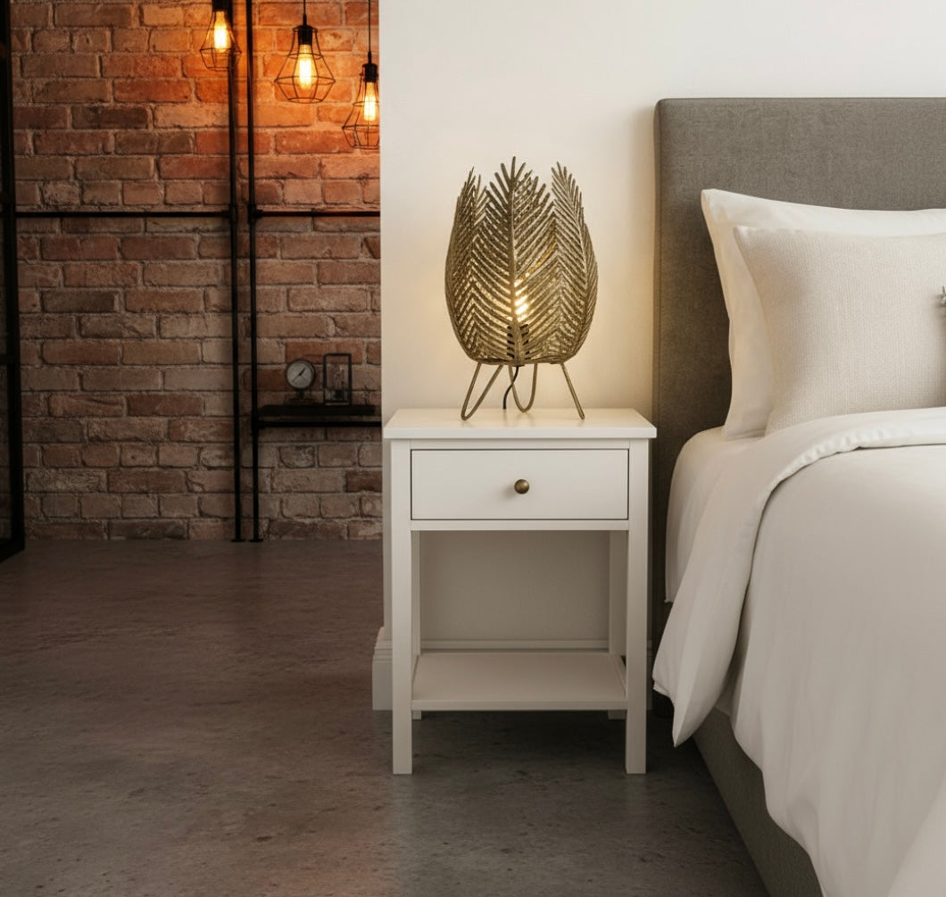 Gold Leaf Table Lamp 19x31cm The Nest Trading Company