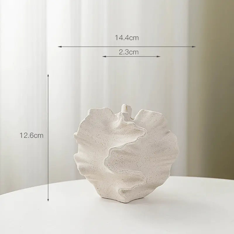 European White Ceramic Vase for Dried Flowers