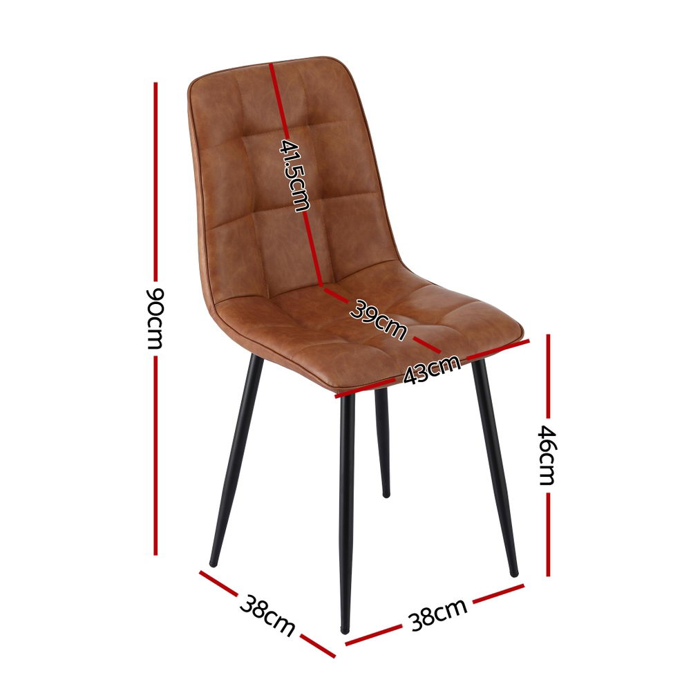 Artiss 4x Dining PU Chairs