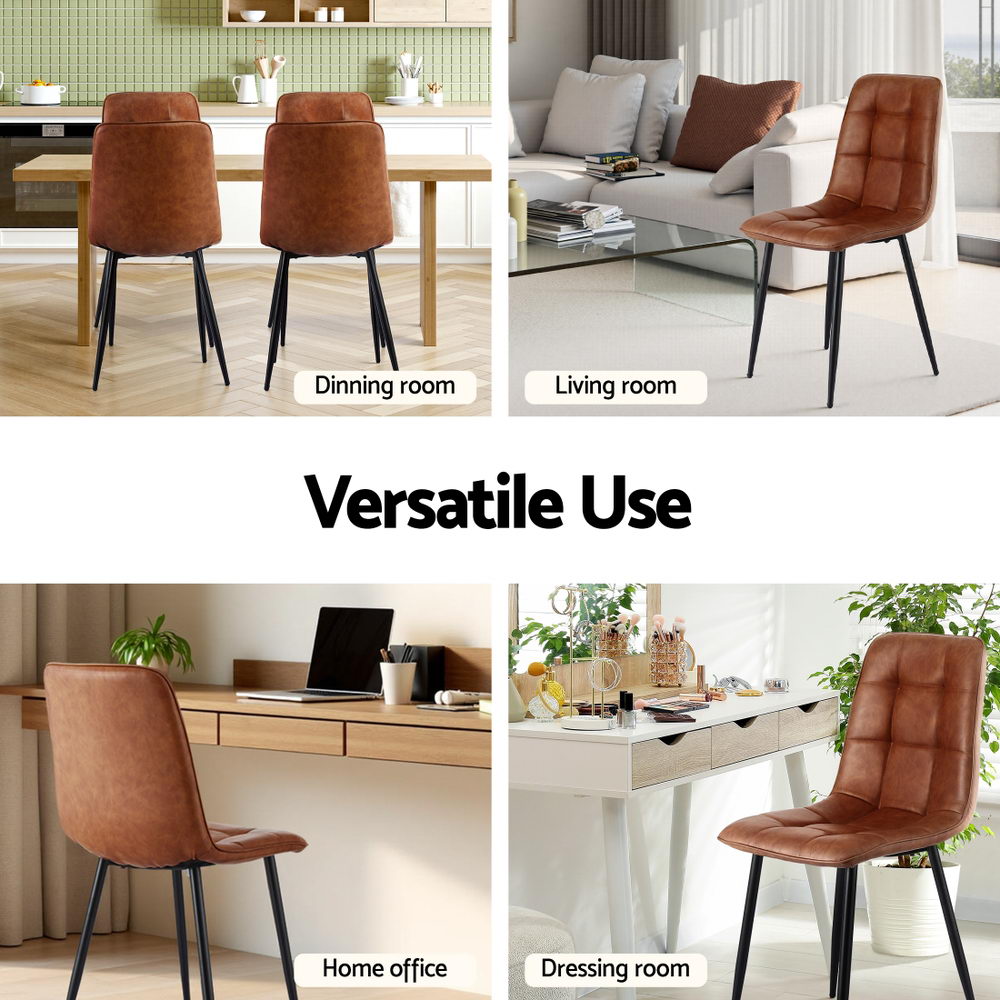 Artiss 4x Dining PU Chairs