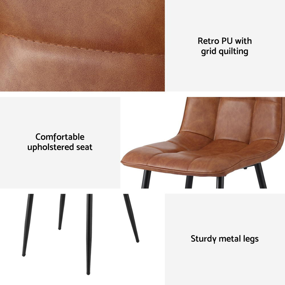 Artiss 4x Dining PU Chairs