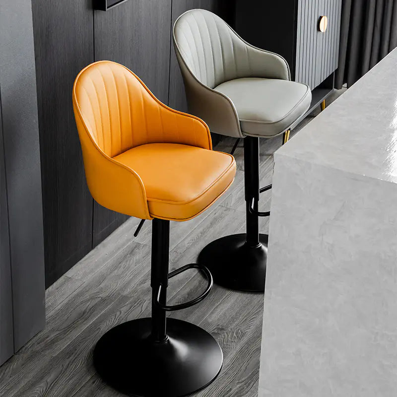 Modern Minimalist Bar Stool with Backrest