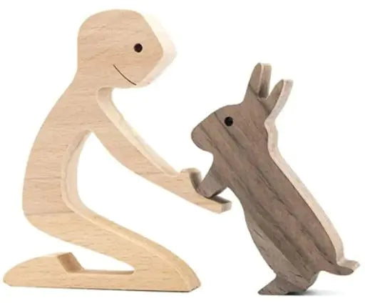 Canine Wood Carving Decor