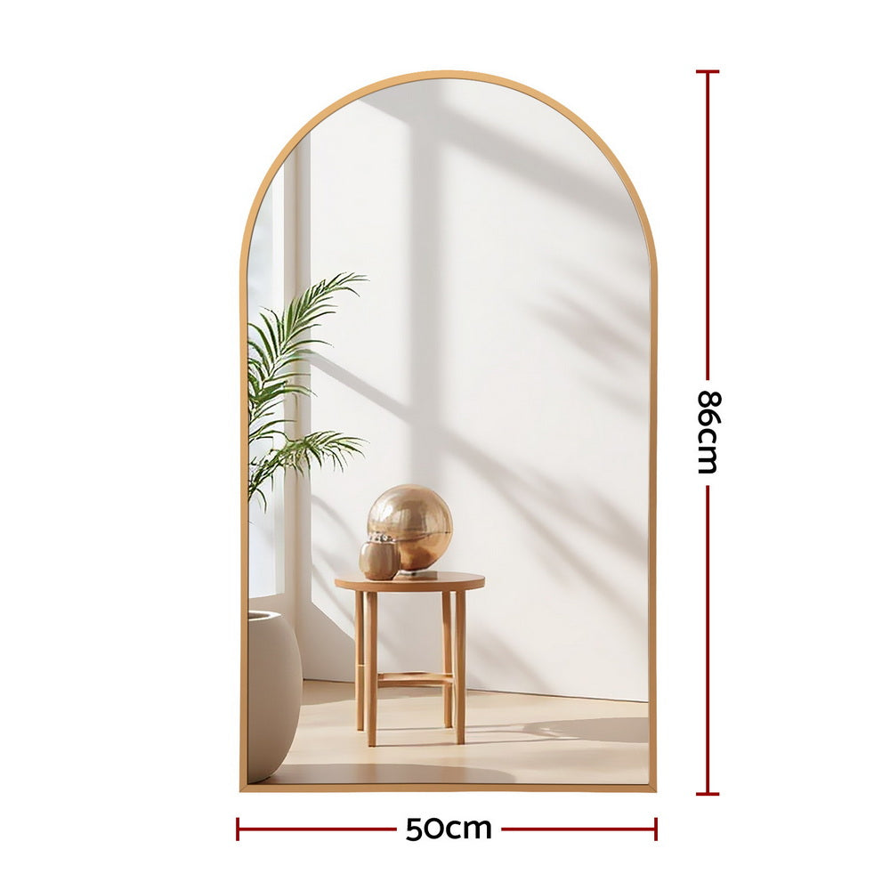 Embellir 86x50cm Arched Wall Mirror Vanity Makeup Home Decor.