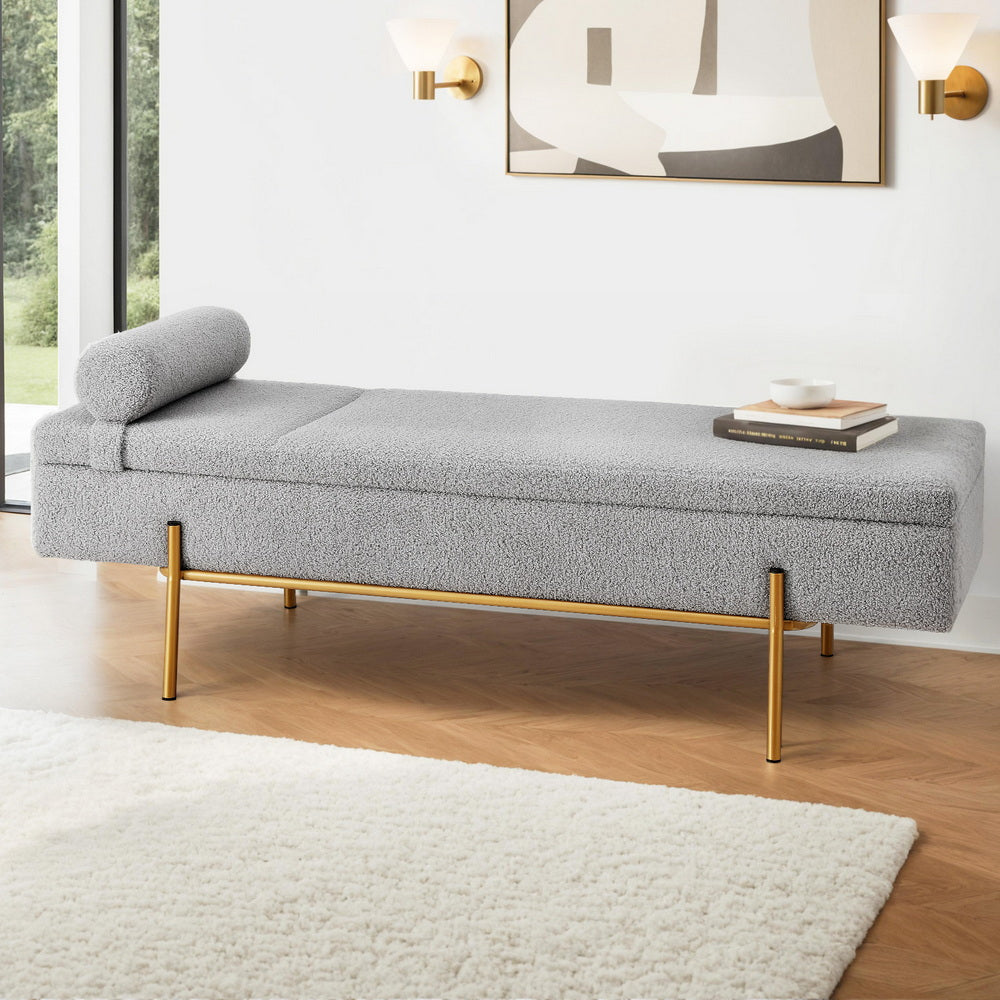 Artiss Storage Ottoman Bed 140cm