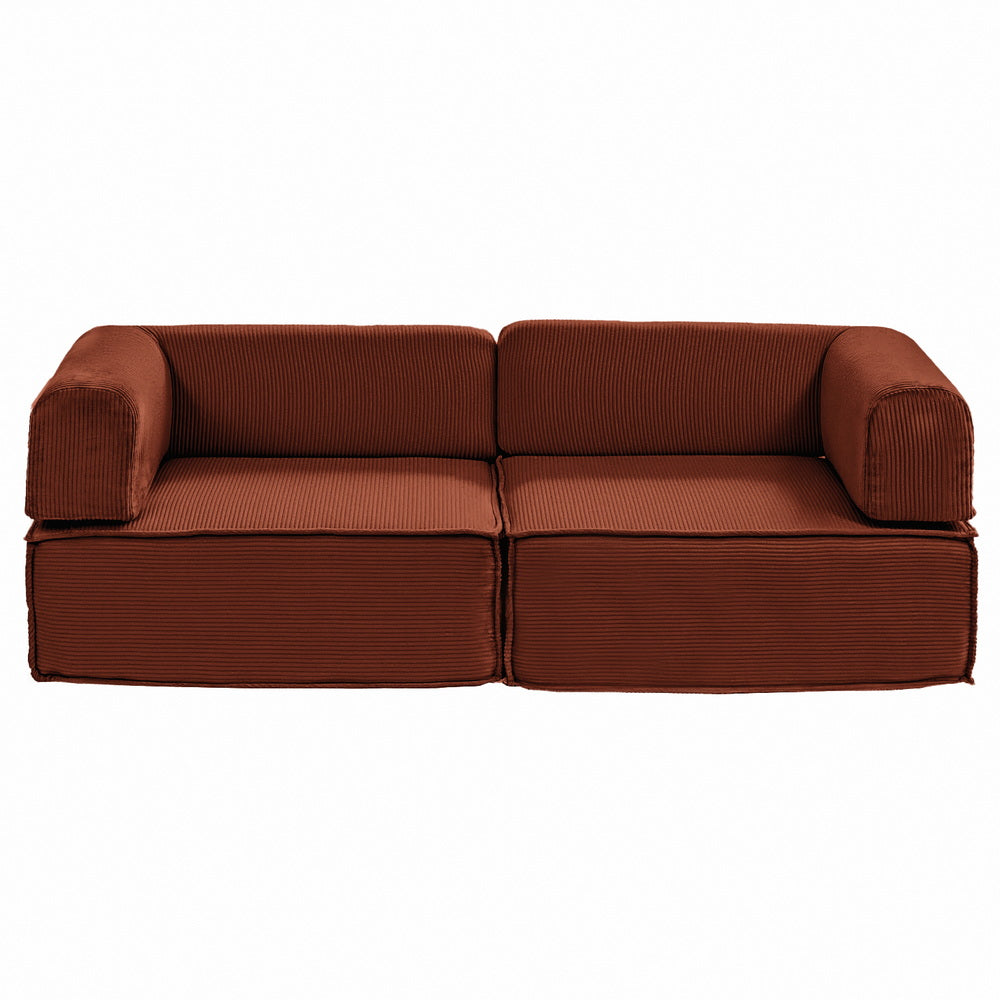 Hazel Burnt Orange Folding Sofa Bed
