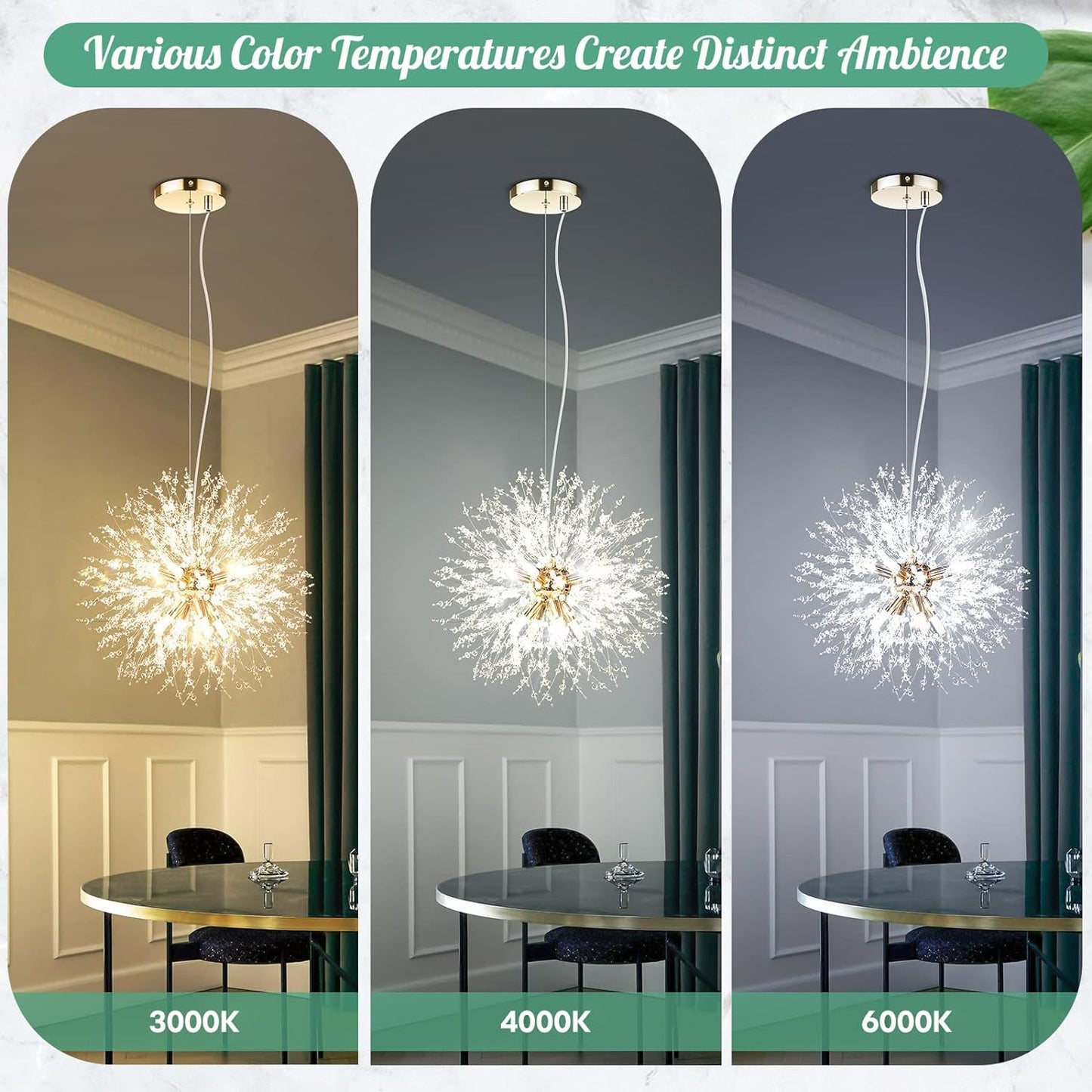 Modern Crystal Chandelier Firework, 8 Lights.