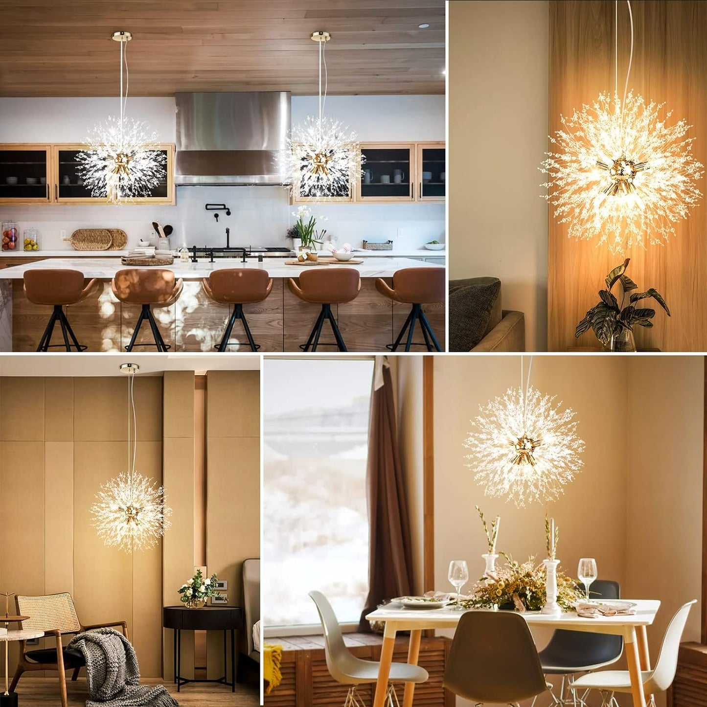 Modern Crystal Chandelier Firework, 8 Lights.
