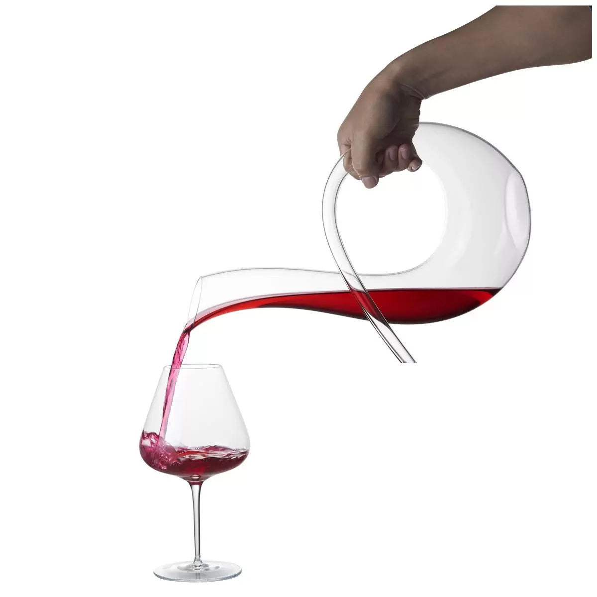 Wine Decanter 1.2L – Stylish Glass Decanter for Better Wine Taste.