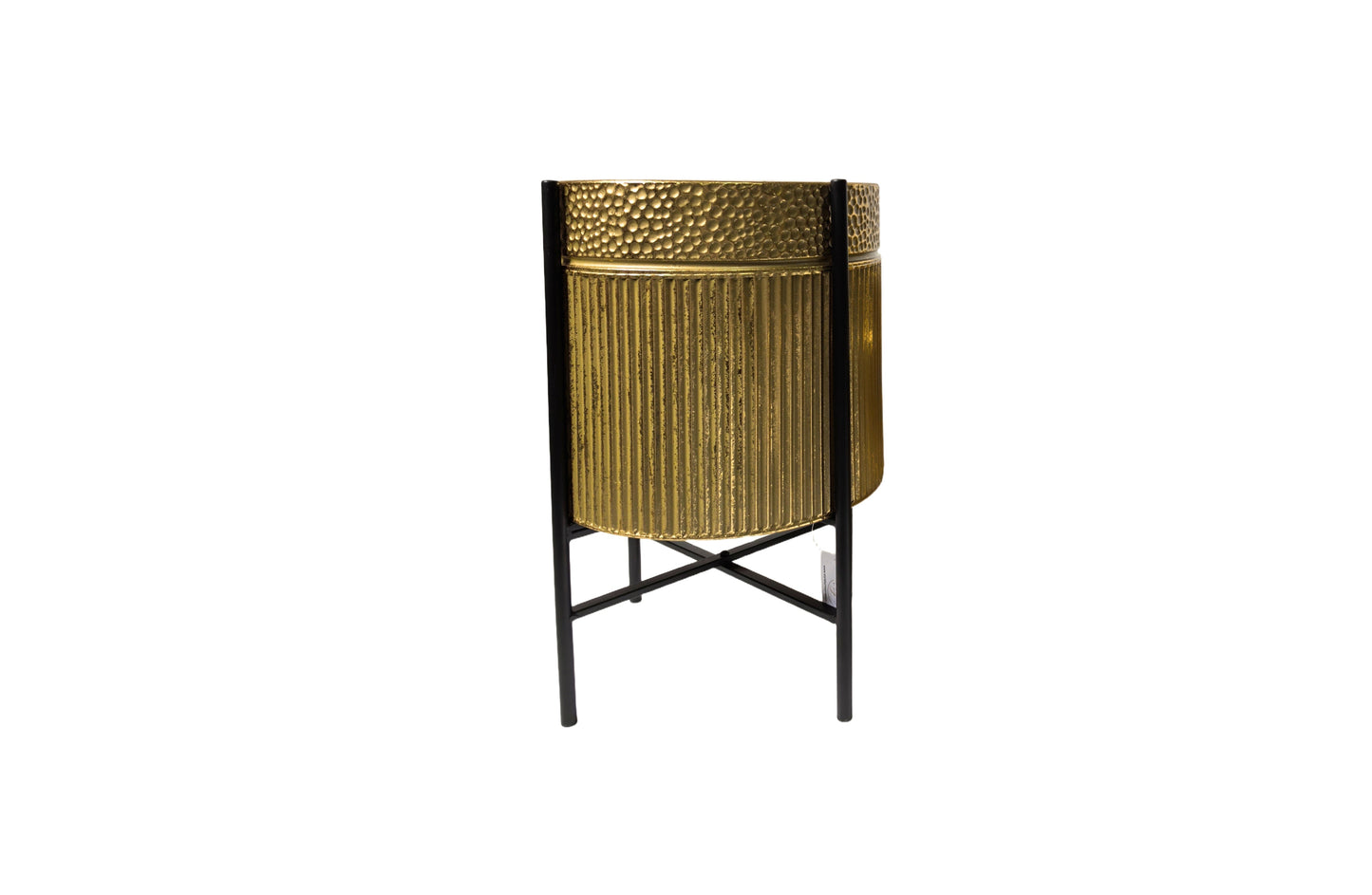 2x Rex Gold Planters - Large & Small.