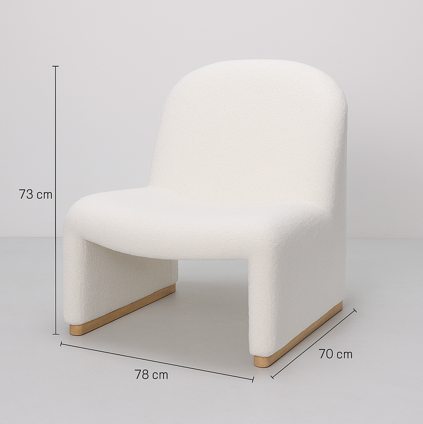 Haven Boucle Armchair In Sculptural White