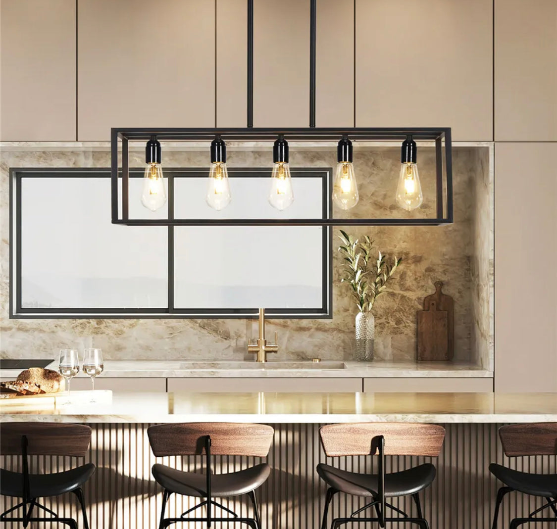Interior Ave - Industrial 5 Light Chandelier.