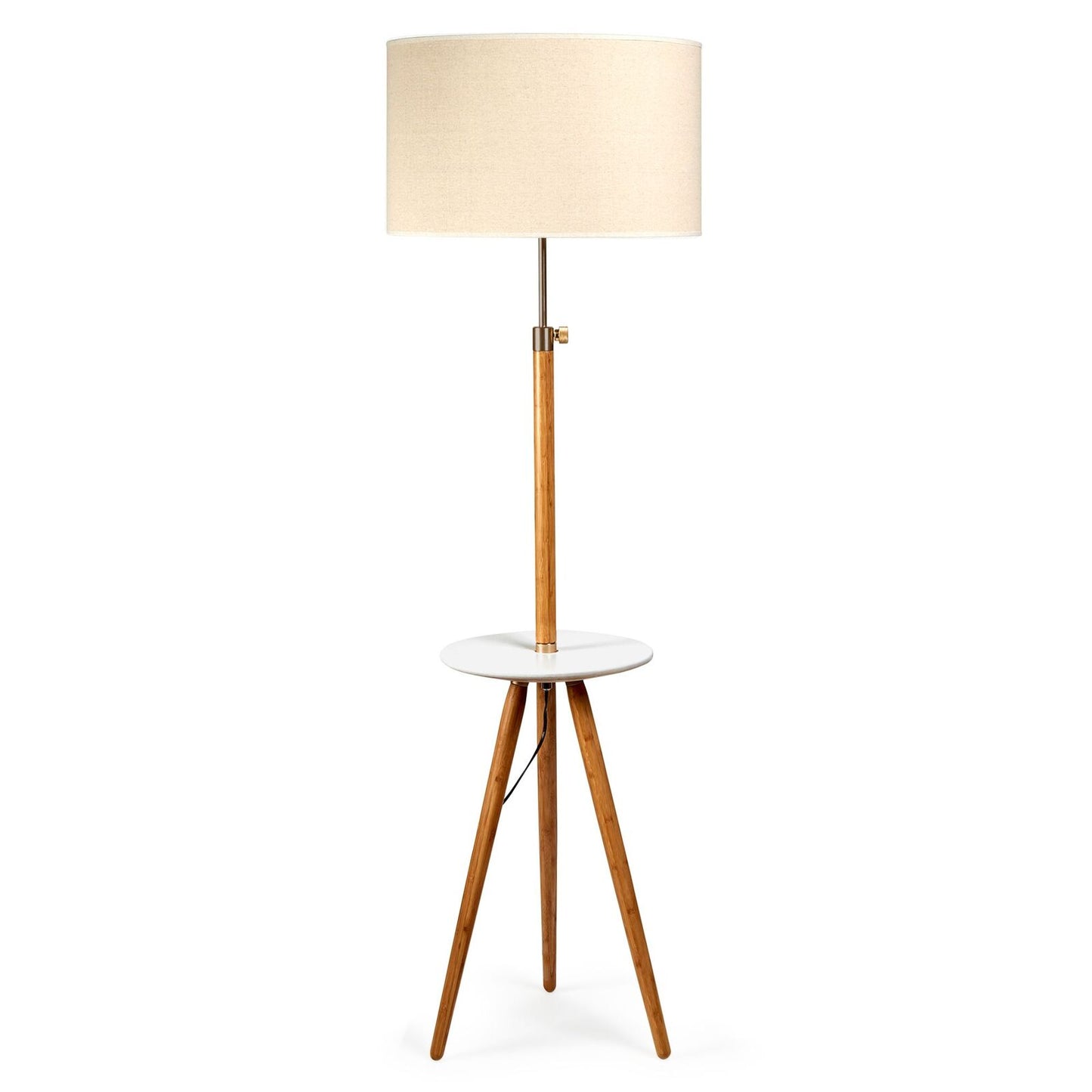 Adjustable Bamboo Tripod Floor Lamp – Stylish & Eco-Friendly Lighting.