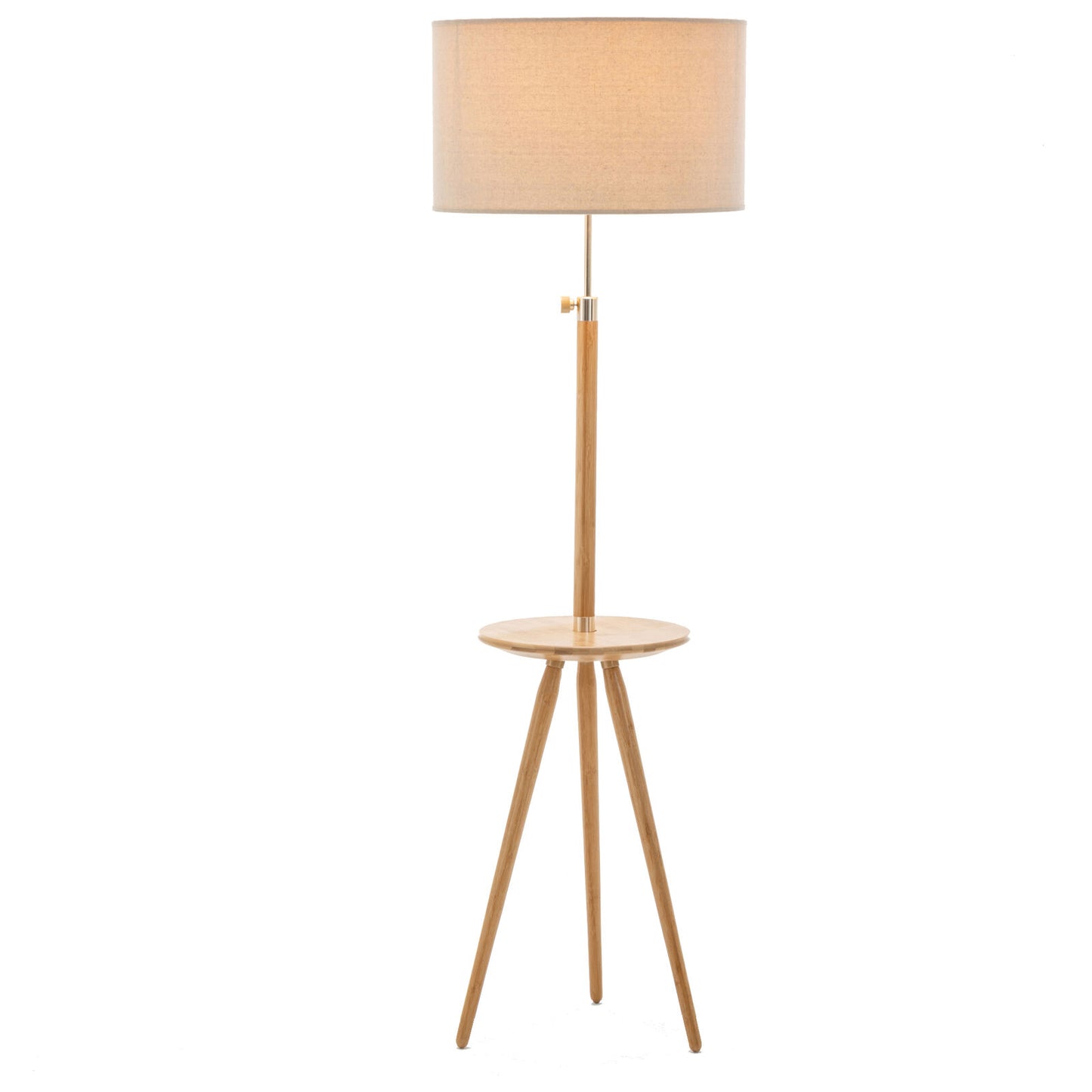 Adjustable Bamboo Tripod Floor Lamp – Stylish & Eco-Friendly Lighting.