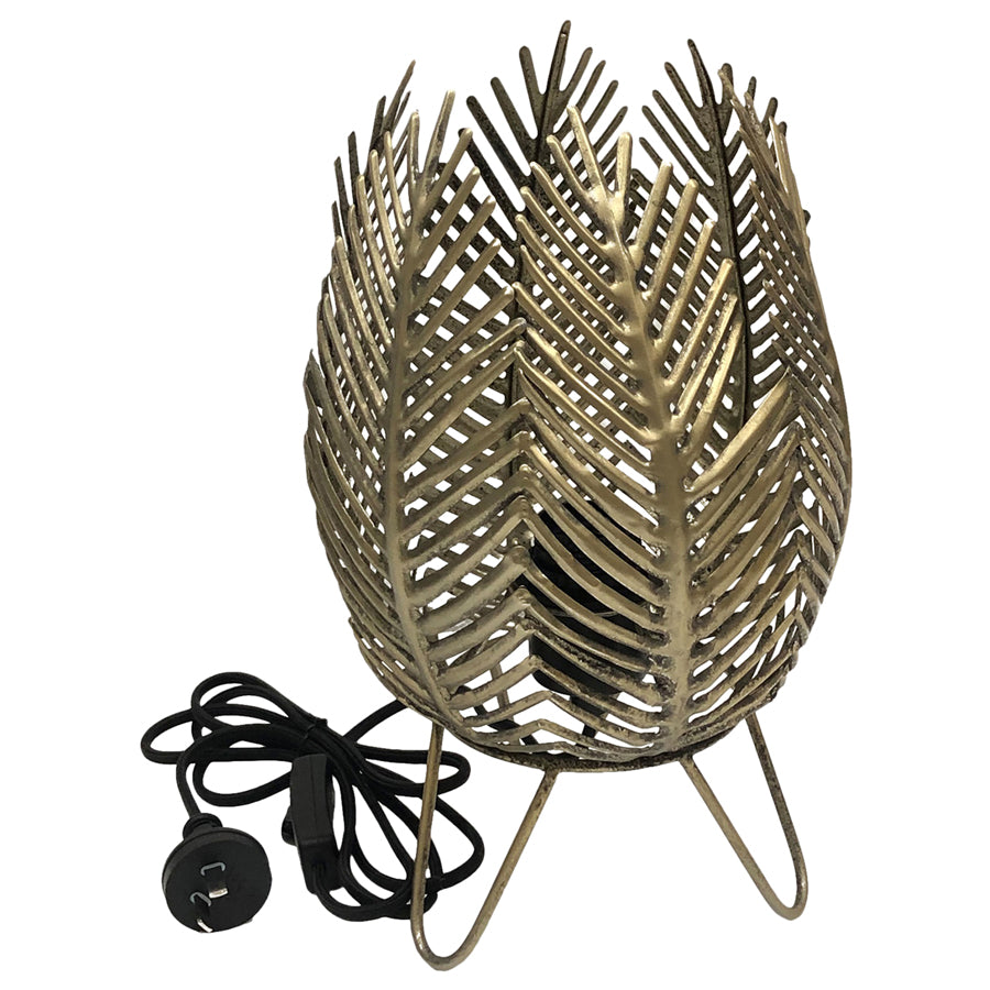 Gold Leaf Table Lamp 19x31cm.