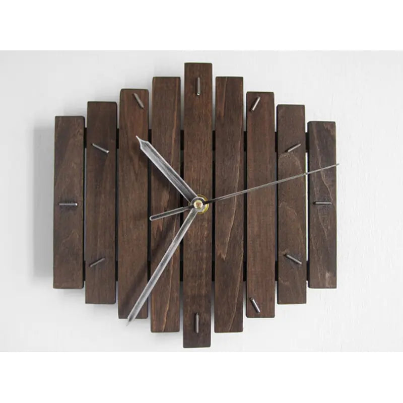 Rustic European Style Wooden Wall Clock The Nest Trading Company