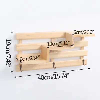 Wooden Ladder-Shaped Wall Shelf Decor
