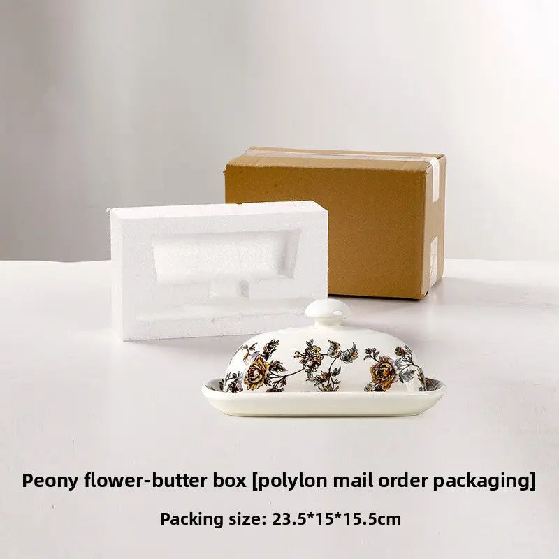 Creative Ceramic Butter Dish with Lid The Nest Trading Company