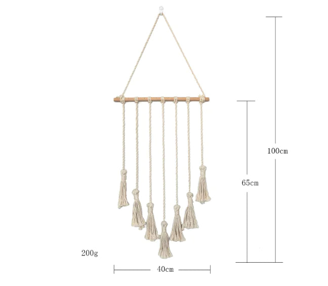 Woven Tapestry with Tassels and Photo Clips The Nest Trading Company