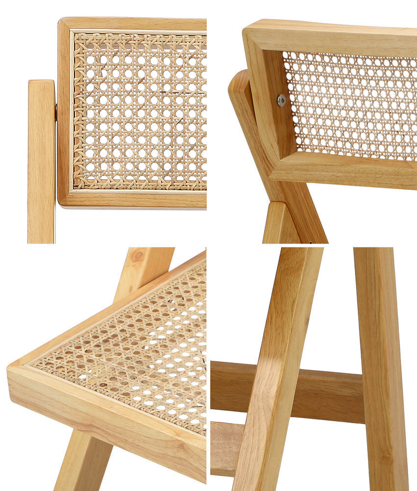 Set Of 2 Elegant Foldable Rattan Chairs The Nest Trading Company