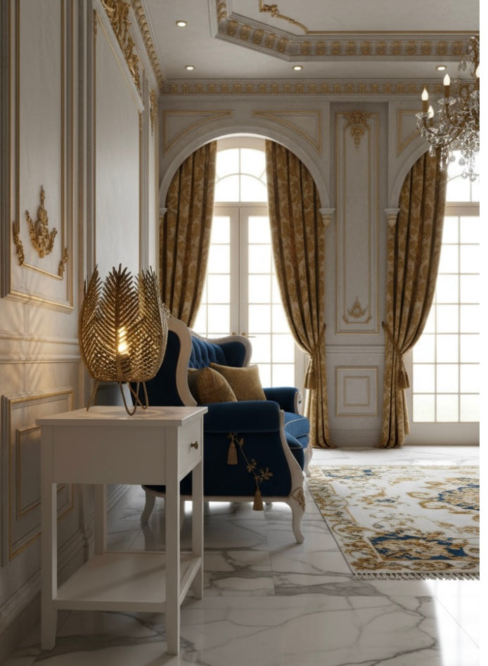 Gold Leaf Table Lamp 19x31cm The Nest Trading Company