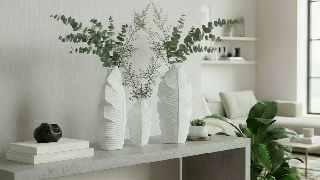 The Feather Nordic Ceramic Vases