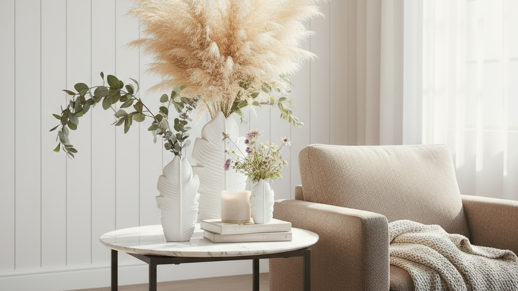 The Feather Nordic Ceramic Vases