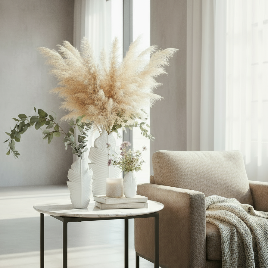 The Feather Nordic Ceramic Vases