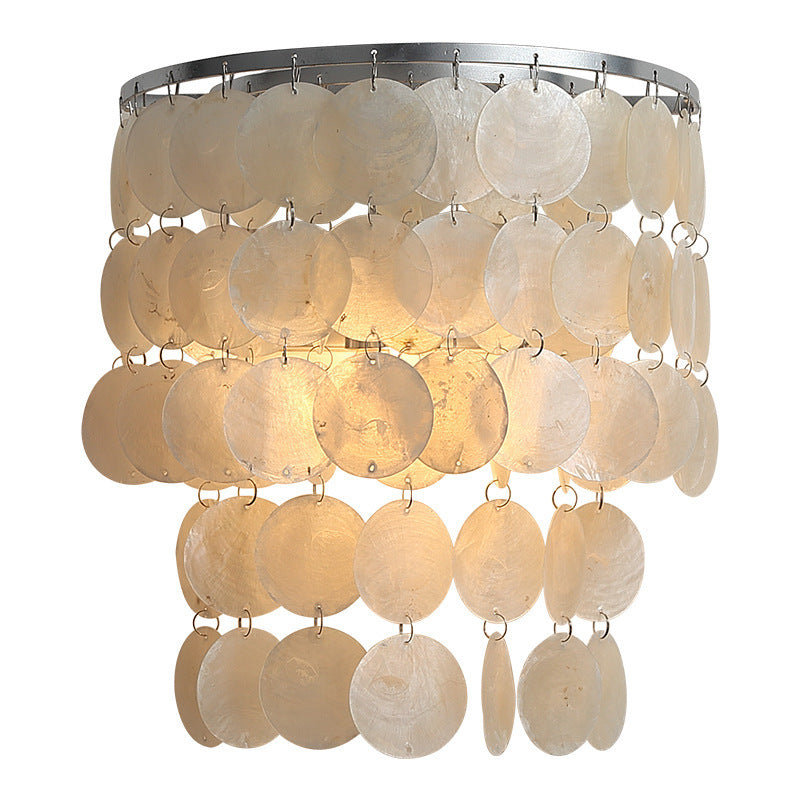 Shelley - The Creative Minimalist Living Room/Bedroom Background Shell Wall Lamp.