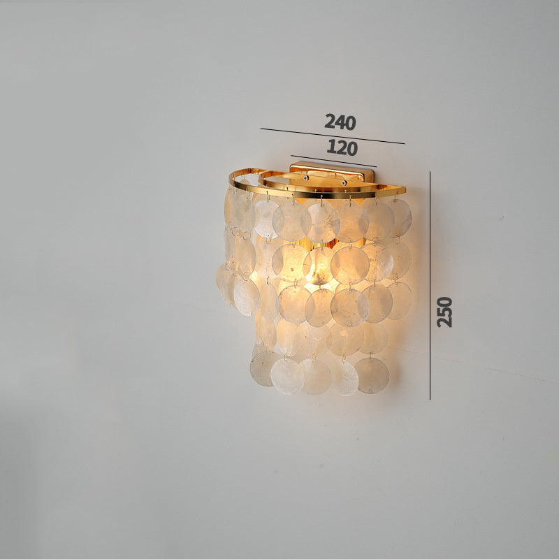 Shelley - The Creative Minimalist Living Room/Bedroom Background Shell Wall Lamp.