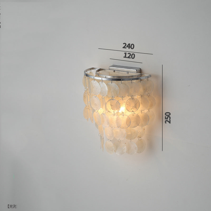 Shelley - The Creative Minimalist Living Room/Bedroom Background Shell Wall Lamp.