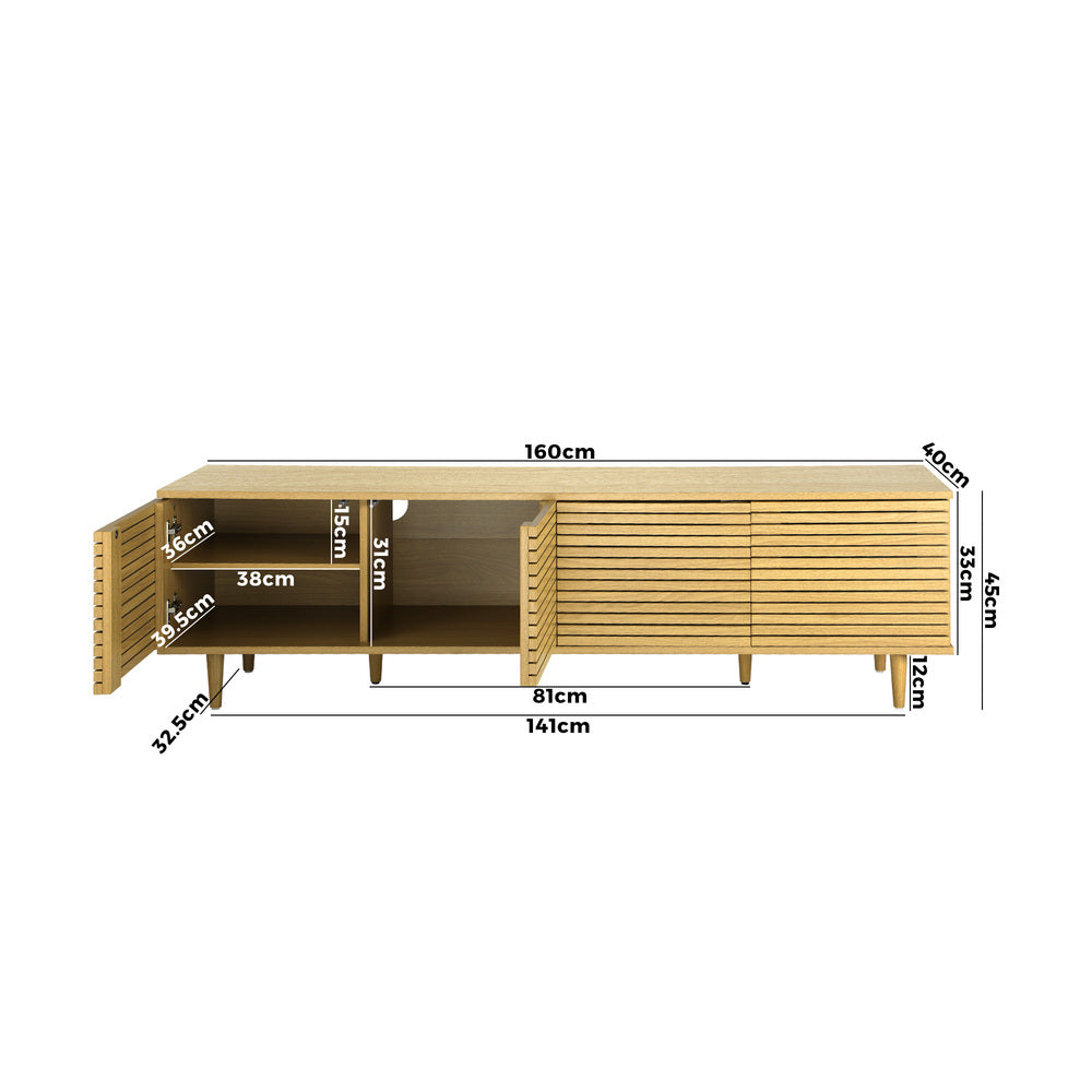 TV Stand Cabinet Entertainment Unit with Unique Door 160 cm