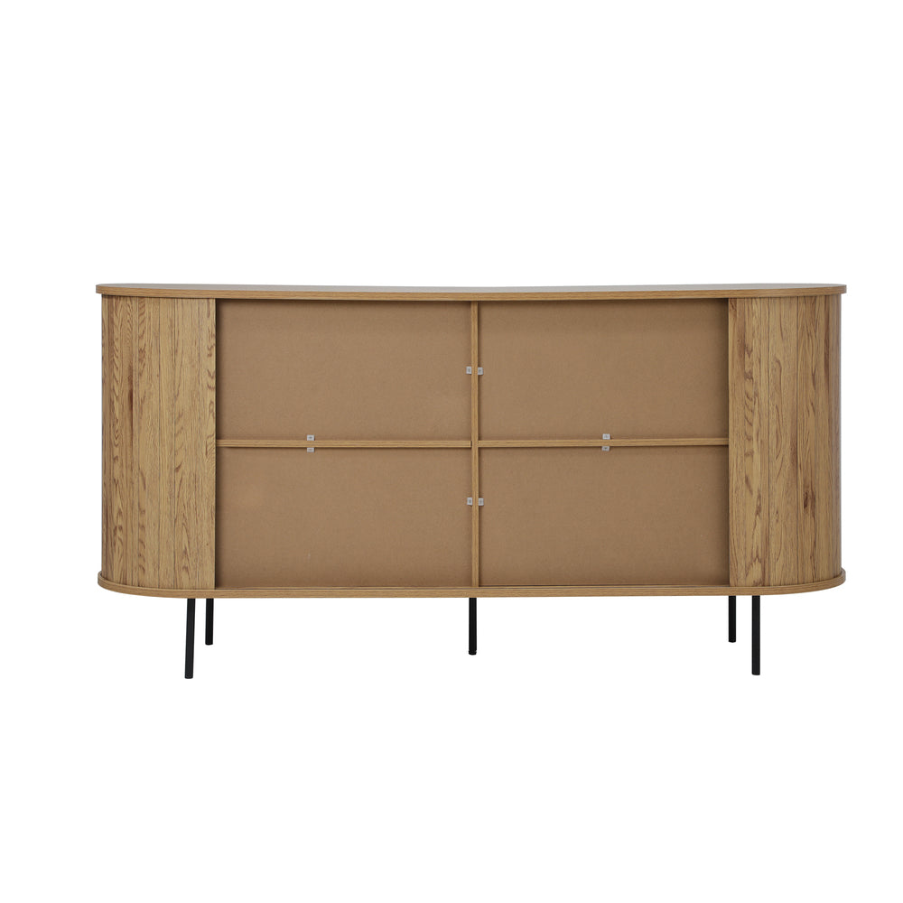 Natural Buffet Sideboard Pantry Cabinet with Sliding Doors