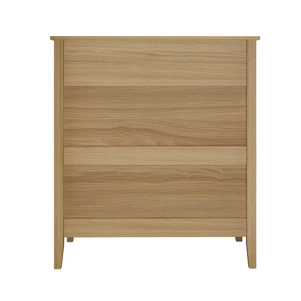 Natural 5 Drawer Tallboy Dresser Storage Cabinet