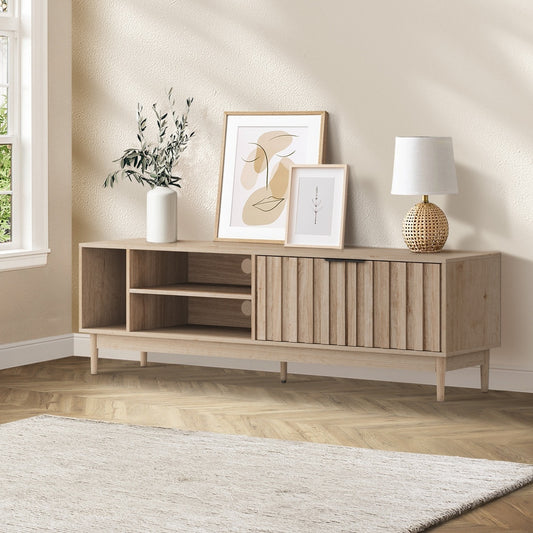 160cm Natural TV Cabinet Entertainment Unit Stand