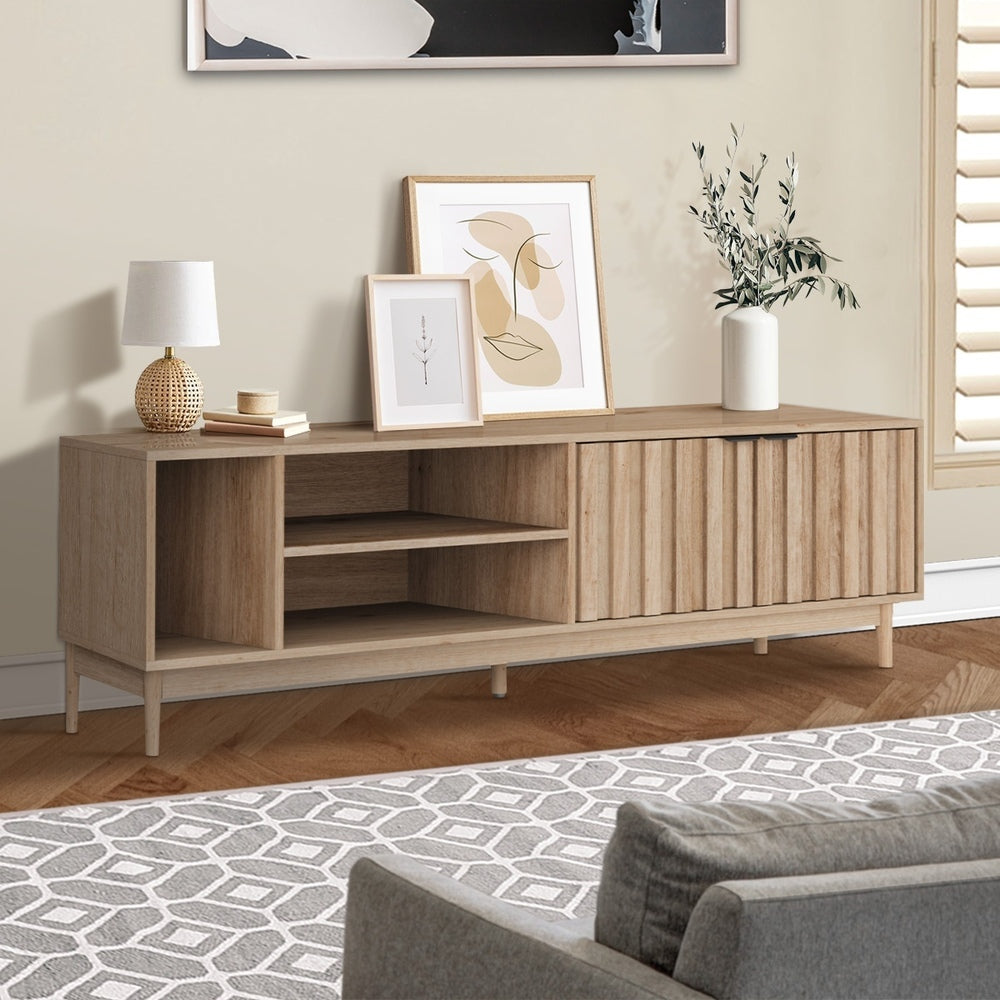 160cm Natural TV Cabinet Entertainment Unit Stand