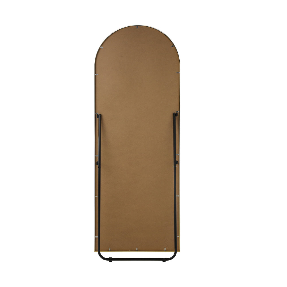 Gold Metal Frame Arched Full Length Free Standing Mirror