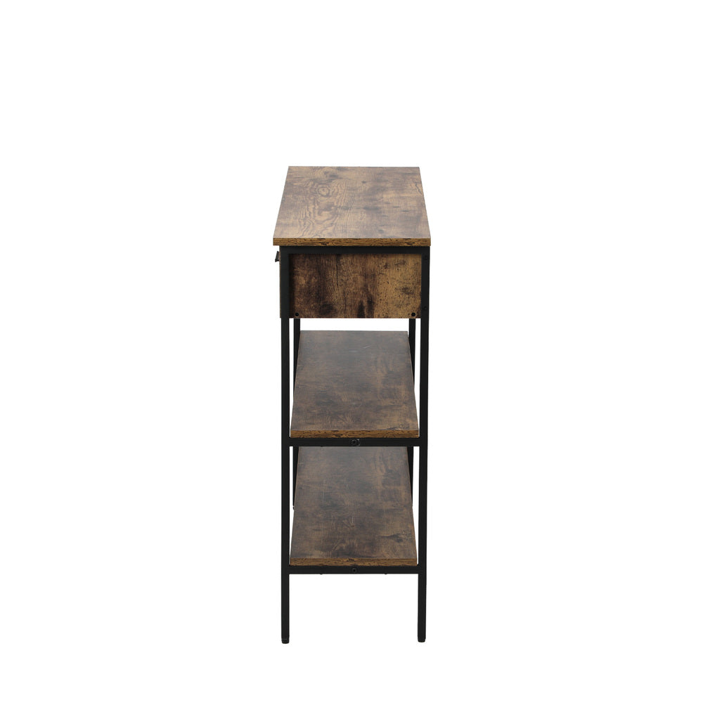 Rustic Hallway Console Table with Two Drawers.