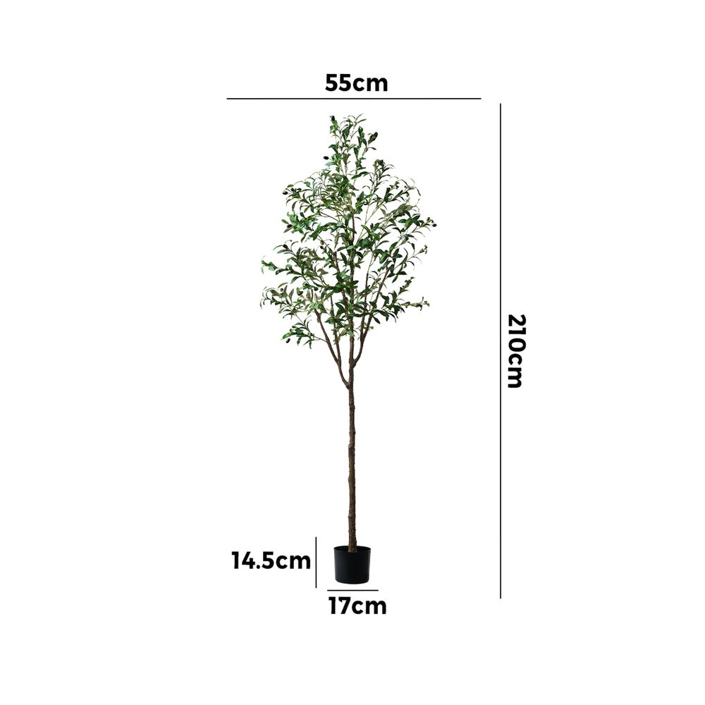 210cm Lifelike Artificial Olive Tree Faux Potted Plant