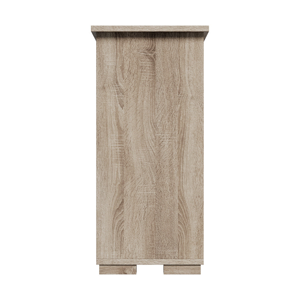 Lucia Natural Sideboard Buffet with Glass Sliding Door.